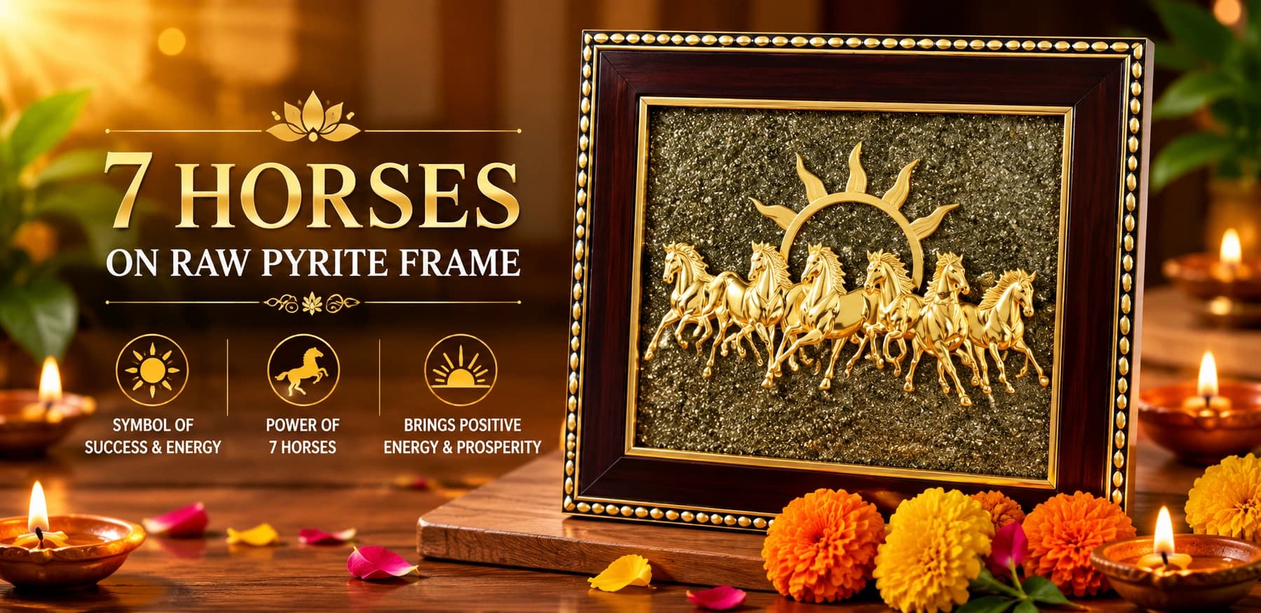 7 Horses Pyrite Frame